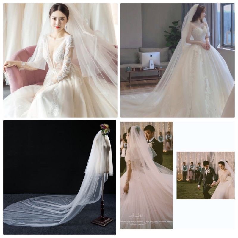 Lúp cài tóc cô dâu dài 3m