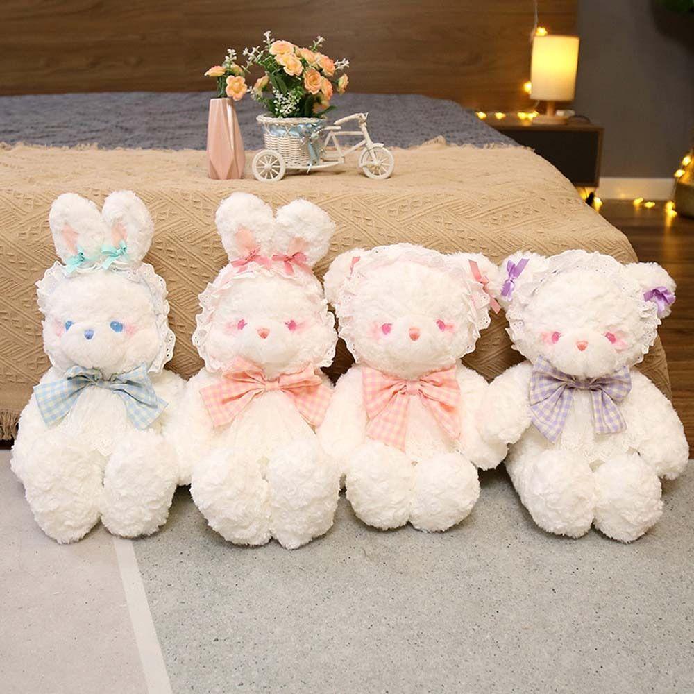 Thỏ Nhồi Bông Mềm Mại Trang Trí Nhà Cửa Phong Cách Lolita
