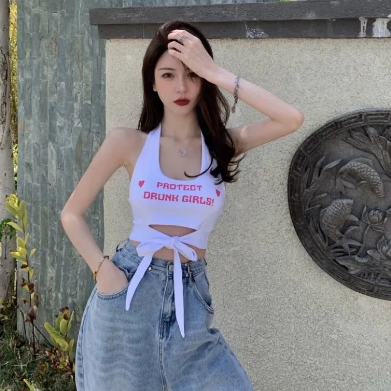 Áo hai dây XINLANYASHE ôm dáng hở lưng gợi cảm thời trang phong cách Hàn Quốc cho nữ