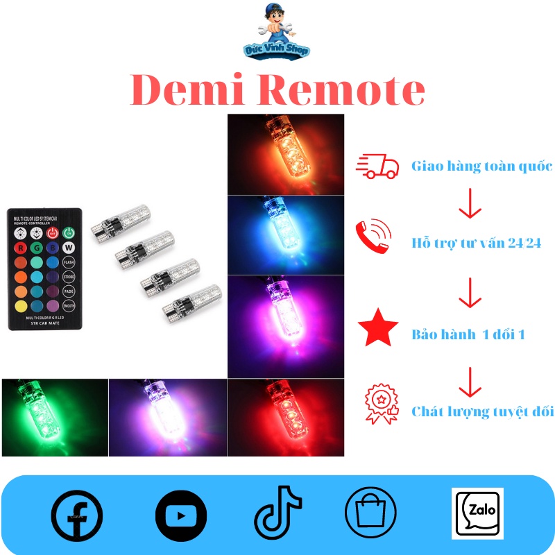 Bóng Demi chỉnh đổi màu bằng remote - Đức Vinh Shop