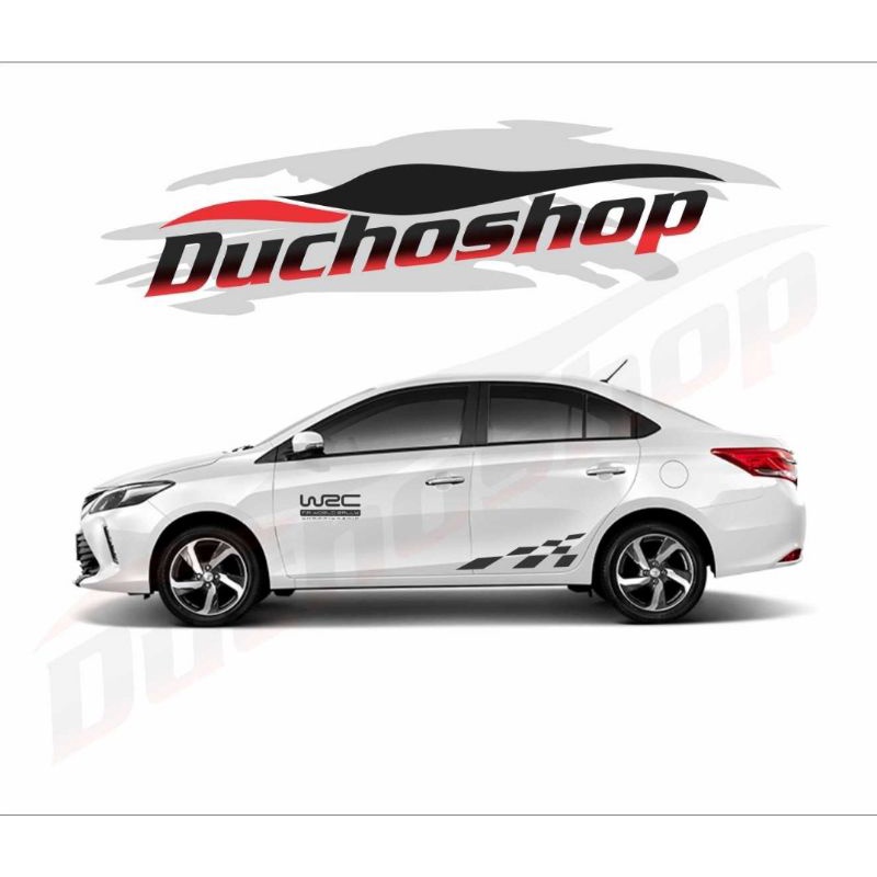 Tem dán sườn thể thao  bộ 2 bên