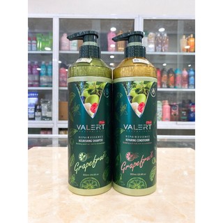 (Mẫu mới) Bộ Gội Xả Bưởi Grapefruit Valert 850ml, mọc tóc, giảm rụng, phục hồi hư tổn