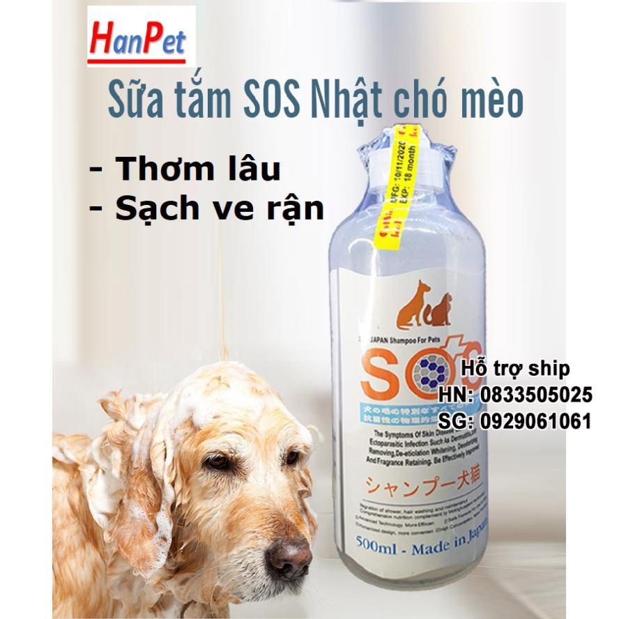 STHA- Sữa Tắm SOS Nhật 500ml (chó mèo dùng chung) Xuất xứ Japan sữa tắm cho thú cưng chống rụng lông và thơm lâu