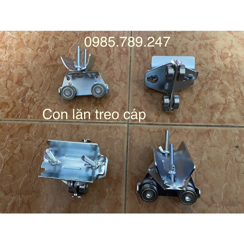 Con lăn treo cáp, trolley treo cáp cho pa lăng, cầu trục.