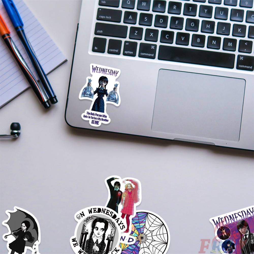 Set 120 / 120 Món Đồ Chơi Chất Lượng Cao ❉ Nhãn Dán Dòng Addams Thứ Tư ❉ Miếng Dán Đề Can Chống Thấm Nước Vẽ Nguệch Ng