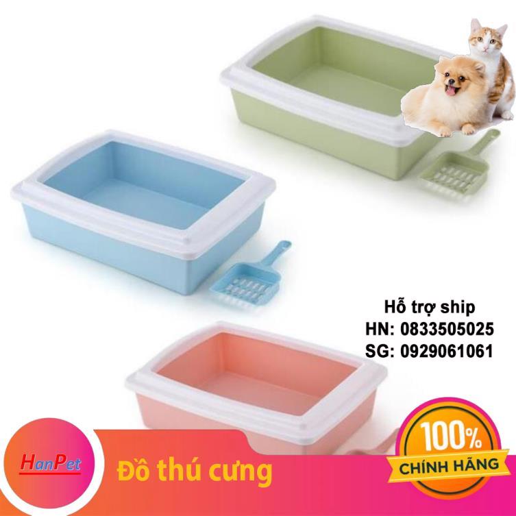 GV- Chậu Đi Vệ Sinh hình chữ nhật nhỏ Chậu Đựng Cát Hộp Đựng Cát mèo