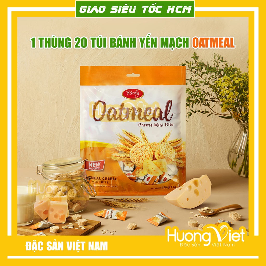 Bánh yến mạch oatmeal Hàn Quốc [THÙNG 20 TÚI], yến mạch sữa, yến mạch phô mai Richy