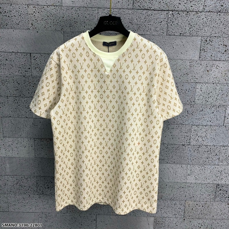 Áo Phông Nam Hoạ Tiết LV Đơn giản - Áo Thun Nam LV Dày Dặn Siêu Đẹp