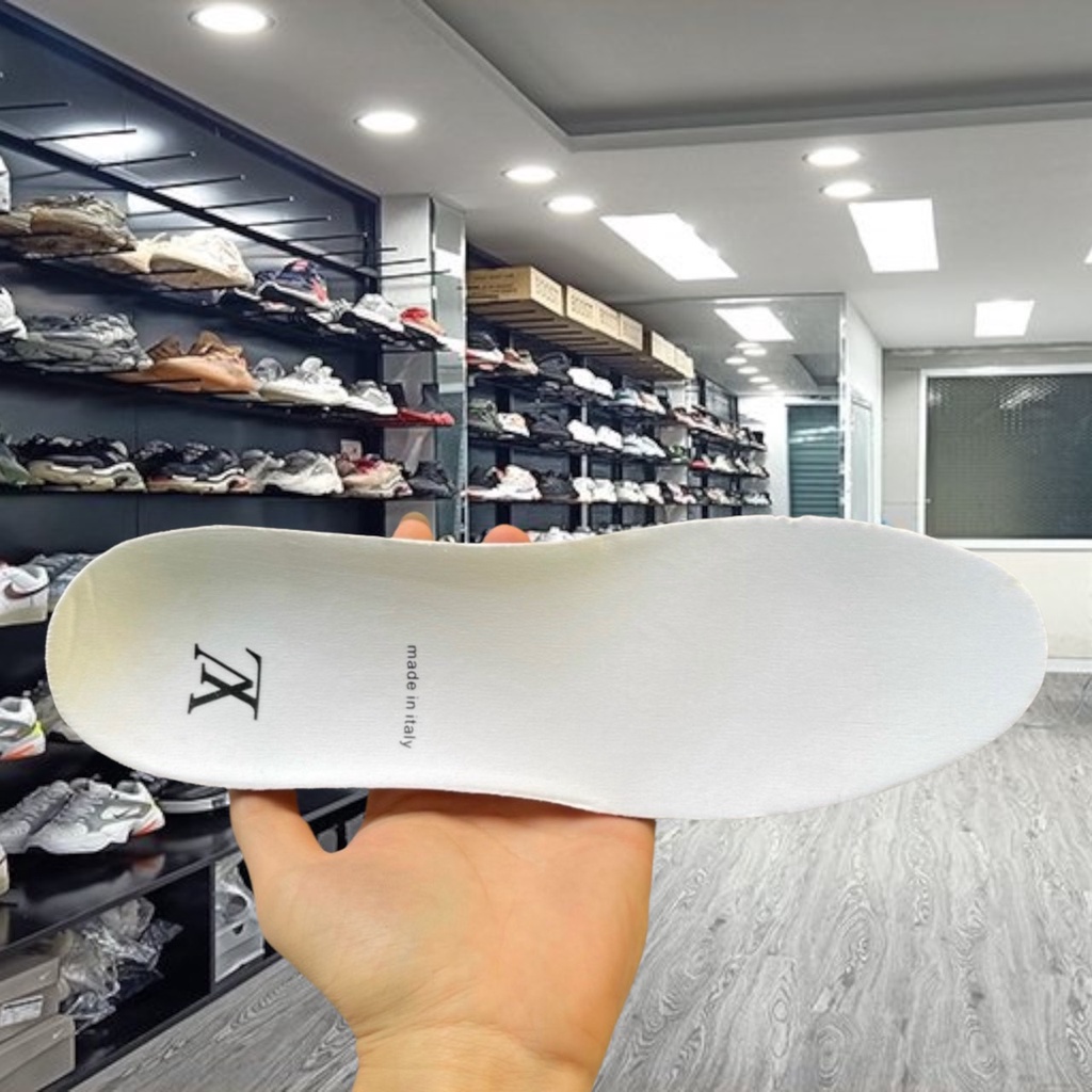 Giày Thể Thao Nam Nữ LV Xanh Lá bản SC, Giày Sneaker LV Trainer Cao Cấp Full Box + Bil