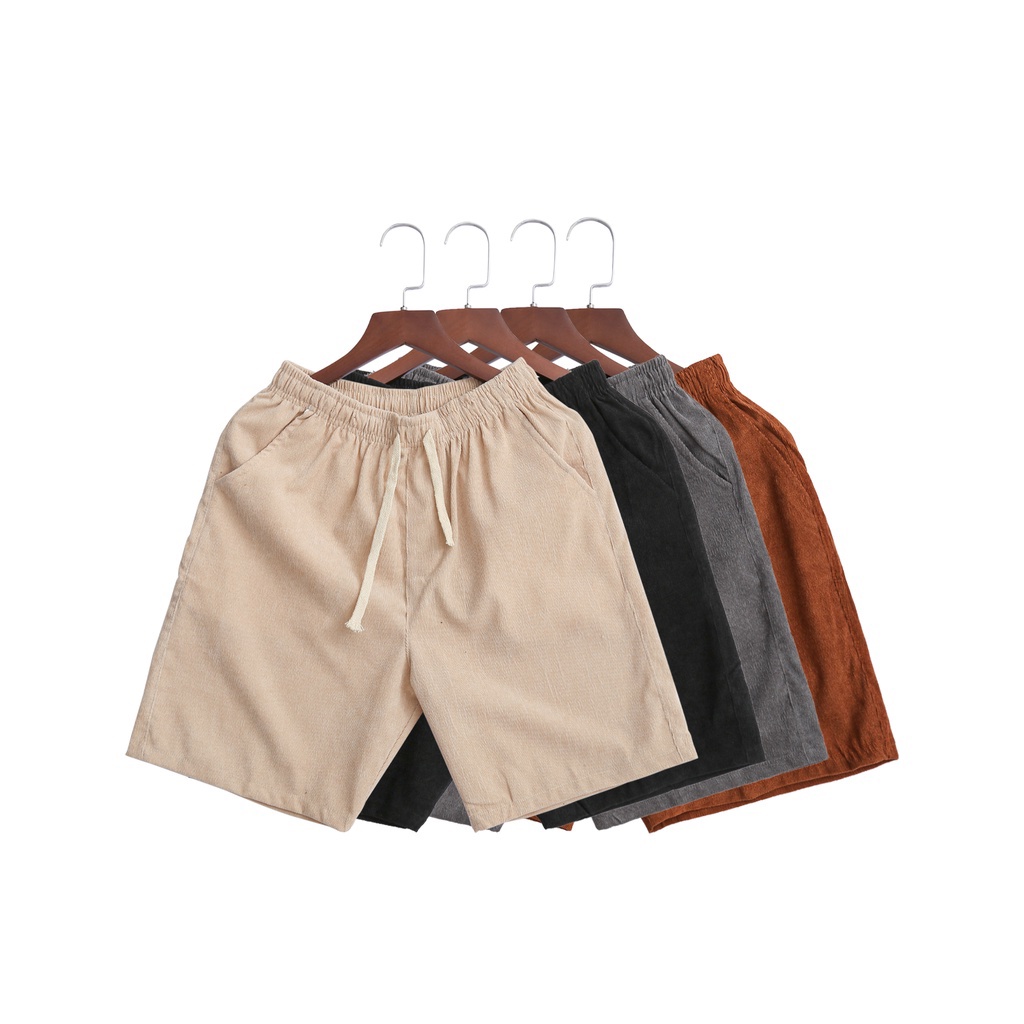 Quà tặng khâu trang cho Quần short nam nhung tăm cao cấp - Quần đùi mặc nhà đi chơi thời trang unisex