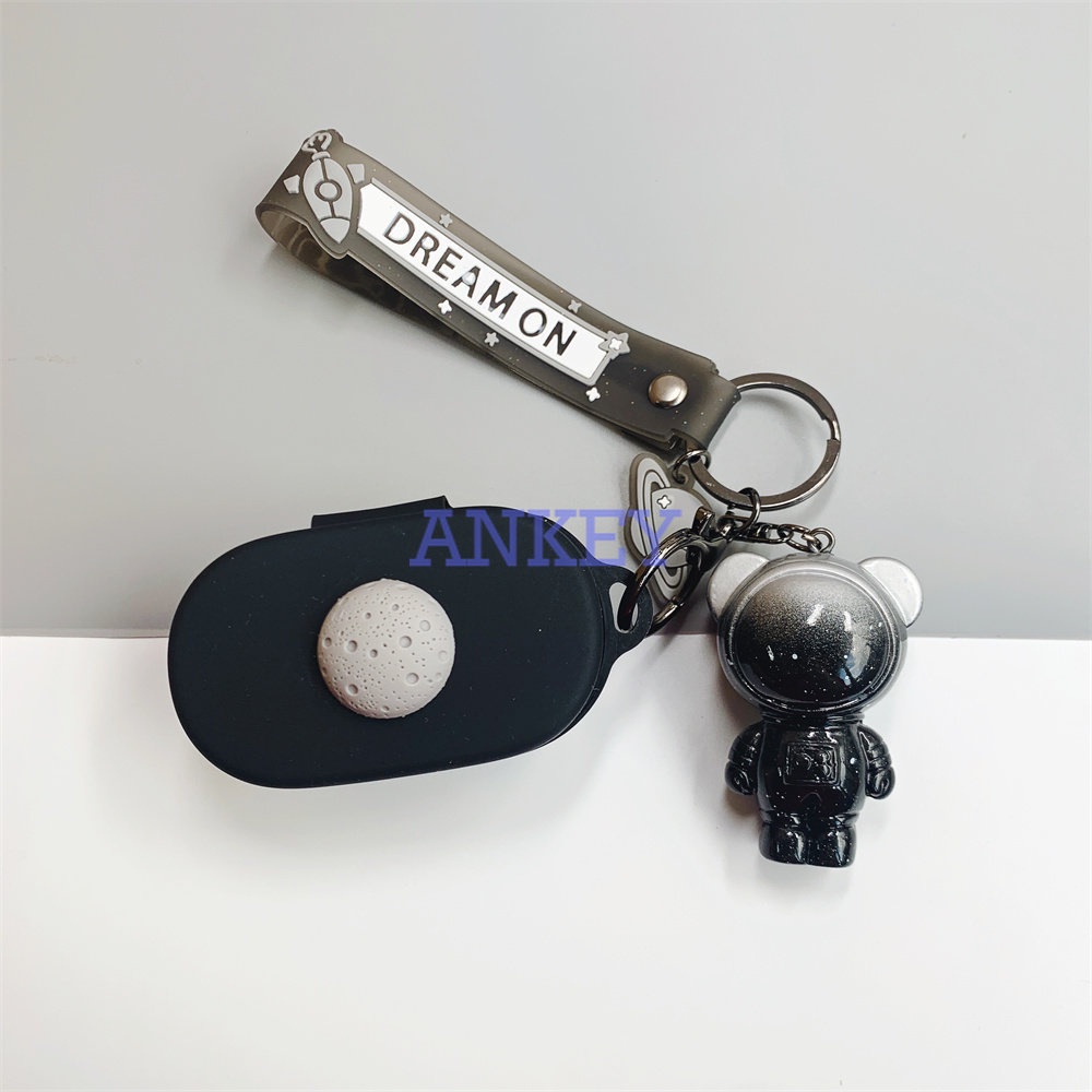 Sony Ambie AM-TW01 XB700 C500 Vỏ Bảo Vệ Hộp Sạc Tai Nghe Sony Ambie AM-tw01 WF-XB700 WF-C500 Bằng Silicon Chống Sốc Chống Thấm Nước Hình Gấu Trắng Phi Hành Gia Kèm Móc Treo