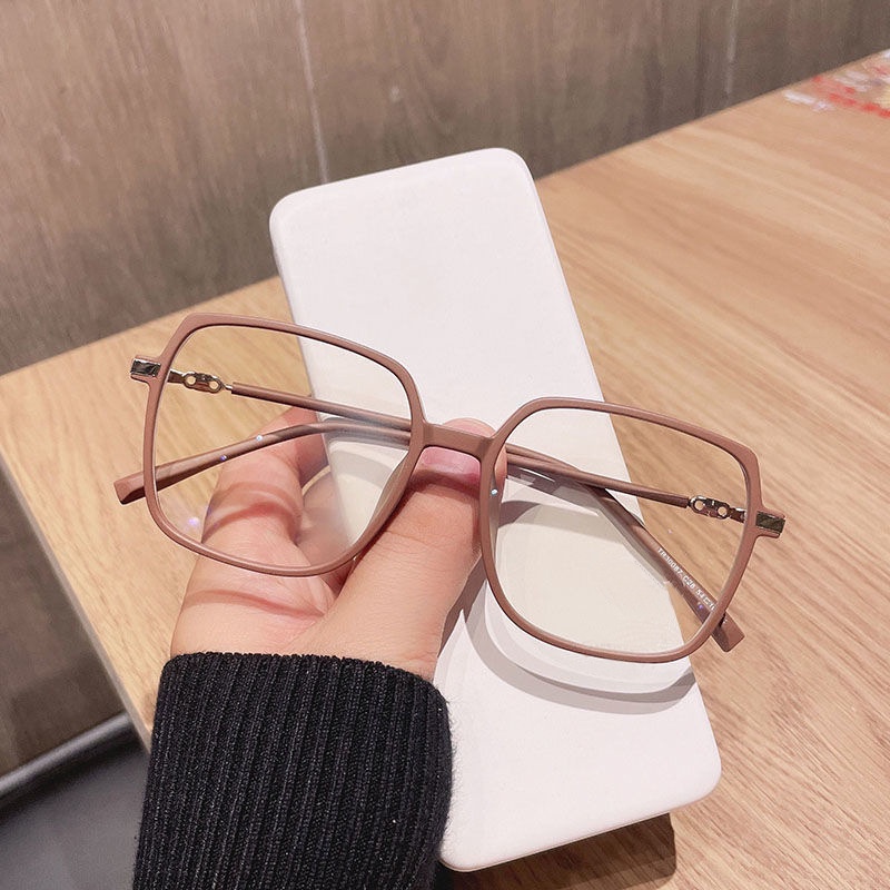 Mắt Kính Gọng Lớn Chống Bức Xạ Ánh Sáng Xanh Tròng Phẳng Thay Thế Được Cho Máy Tính