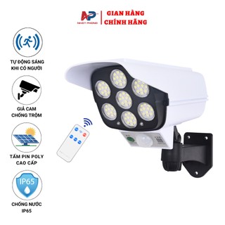  Đèn năng lượng mặt trời giả camera ngoài trời  tự động BẬT TẮT chống trộm chống nước IP67,Có điều khiển,NHATPHONGSOLAR 