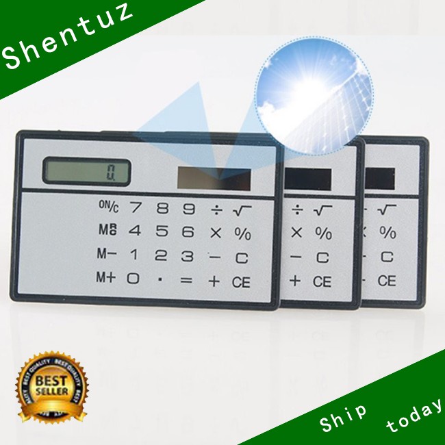 Máy Tính Thẻ Năng Lượng Mặt Trời Cầm Tay Mini Siêu Mỏng