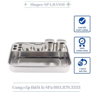 [ Bộ inox] dùng trong y tế spa thẫm mỹ viện Đựng bông cồn ý tế