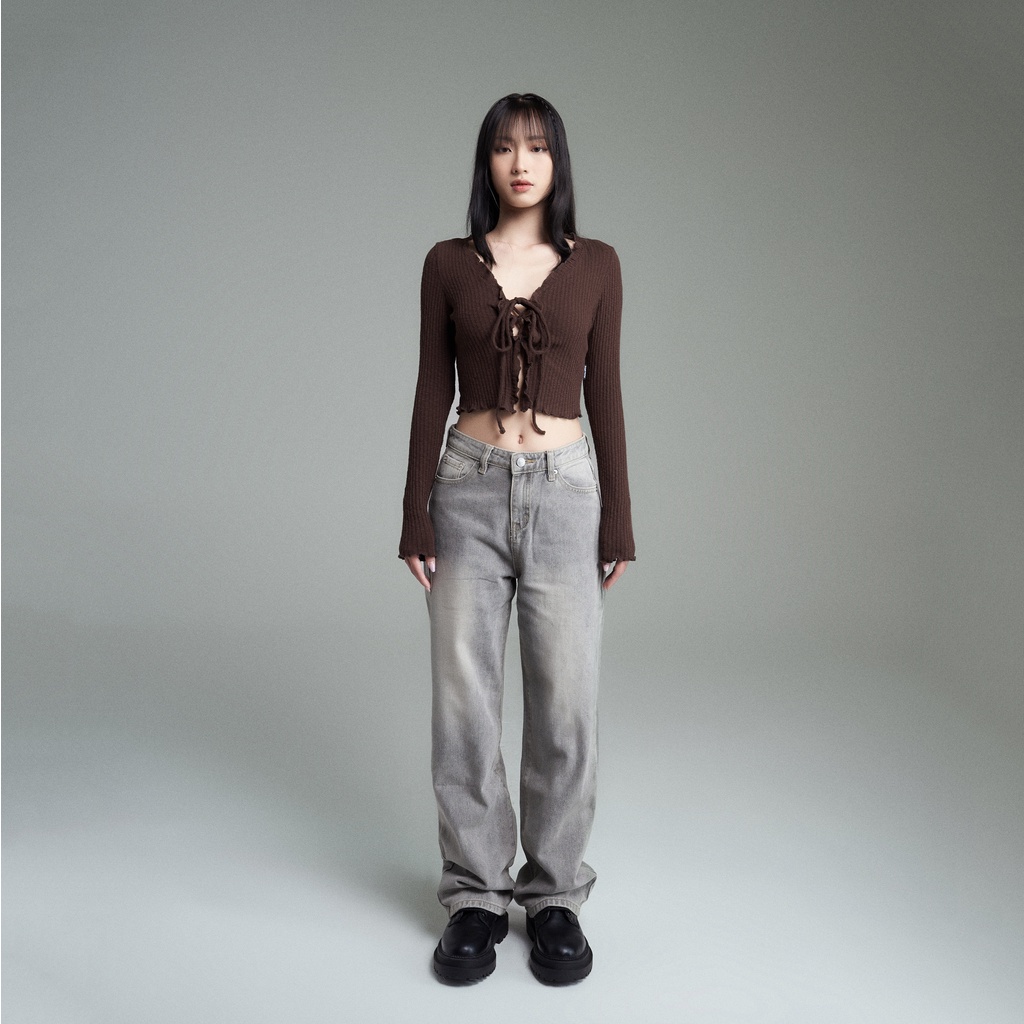 Áo Croptop Dài Tay PRADIES Lacies