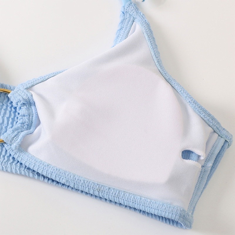 Set bikini 3 mảnh đồ bơi đi biển chất thun gân co giãn, hình thật chụp sàn