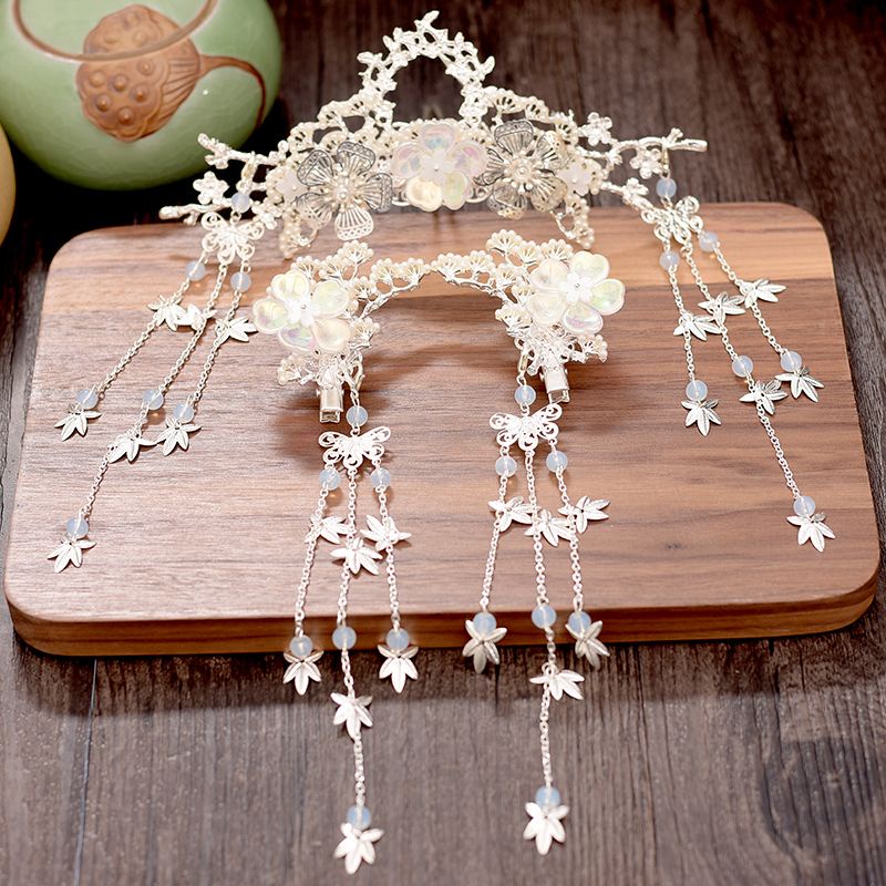 Bộ Phụ Kiện Cài Tóc Toàn Diện Hình Vương Miện Phong Cách Hán Phục Cổ Điển Cho Bạn Gái