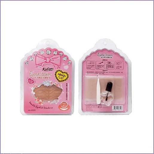 Kích mí lưới siêu mỏng Keli bộ 60 miếng, kèm keo dán và nhíp