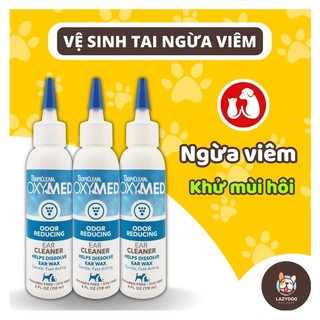 Nước vệ sinh tai chó mèo Tropiclean Oxymed cho thú cưng