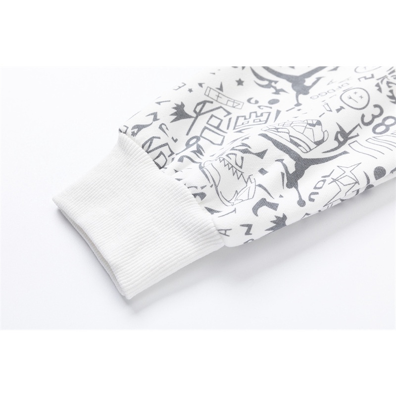 Hàng Bán Chạy AJ Áo Hoodie Chui Đầu Tay Dài Bằng Cotton Lông Cừu In Chữ Cho Nam Và Nữ