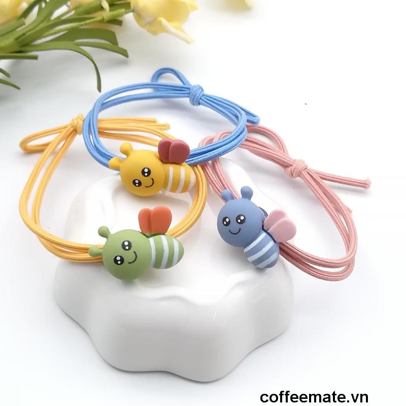 【coffeemate】⚡ Dây Buộc Tóc Hình Động Vật / Trái Cây / Con Ong Đáng Yêu