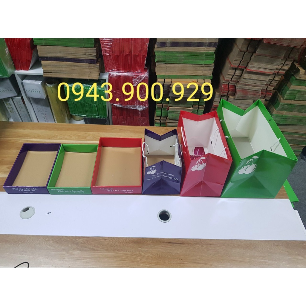 Khay giấy đựng hoa quả 1kg 3kg 5kg nhiều màu giá rẻ