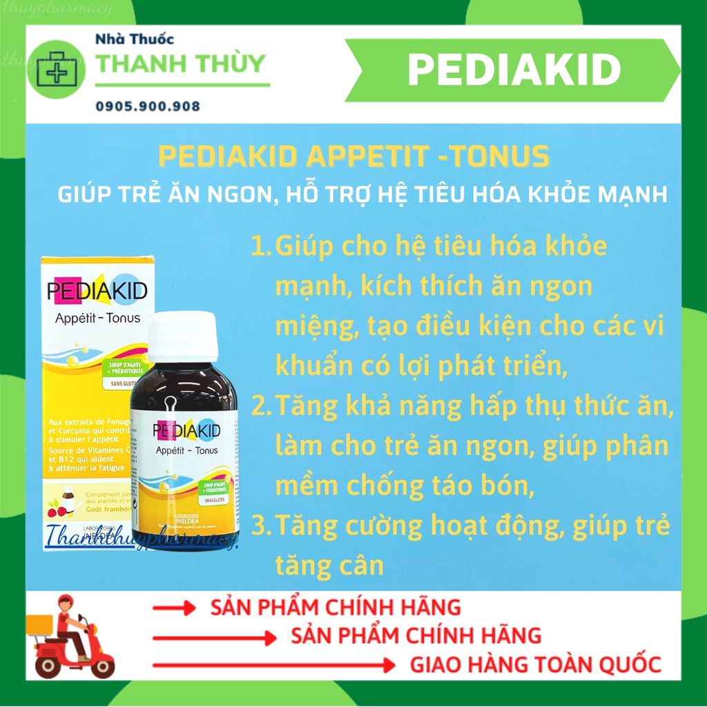 |NHẬP KHẨU PHÁP| SIRO PEDIAKID  Phát Triển Toàn Diện Cho Bé, Tăng Đề Kháng,Chống Còi Xương, Ăn Ngon, Bổ Máu