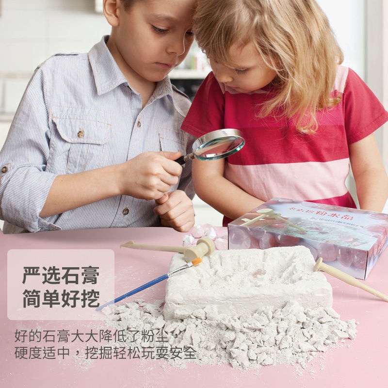 Đồ Chơi Fossils Đào Đá Quý Hồng Nhiều Màu Sắc Giáo Dục Cho Bé Trai Bé Gái _ Nn j beauty