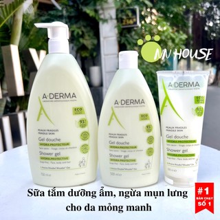 Sữa tắm dưỡng da Aderma giảm mụn lưng,dưỡng ẩm, cấp nước và làm dịu da mỏng manh,shower gel làm sạch da A-derma NN HOUSE