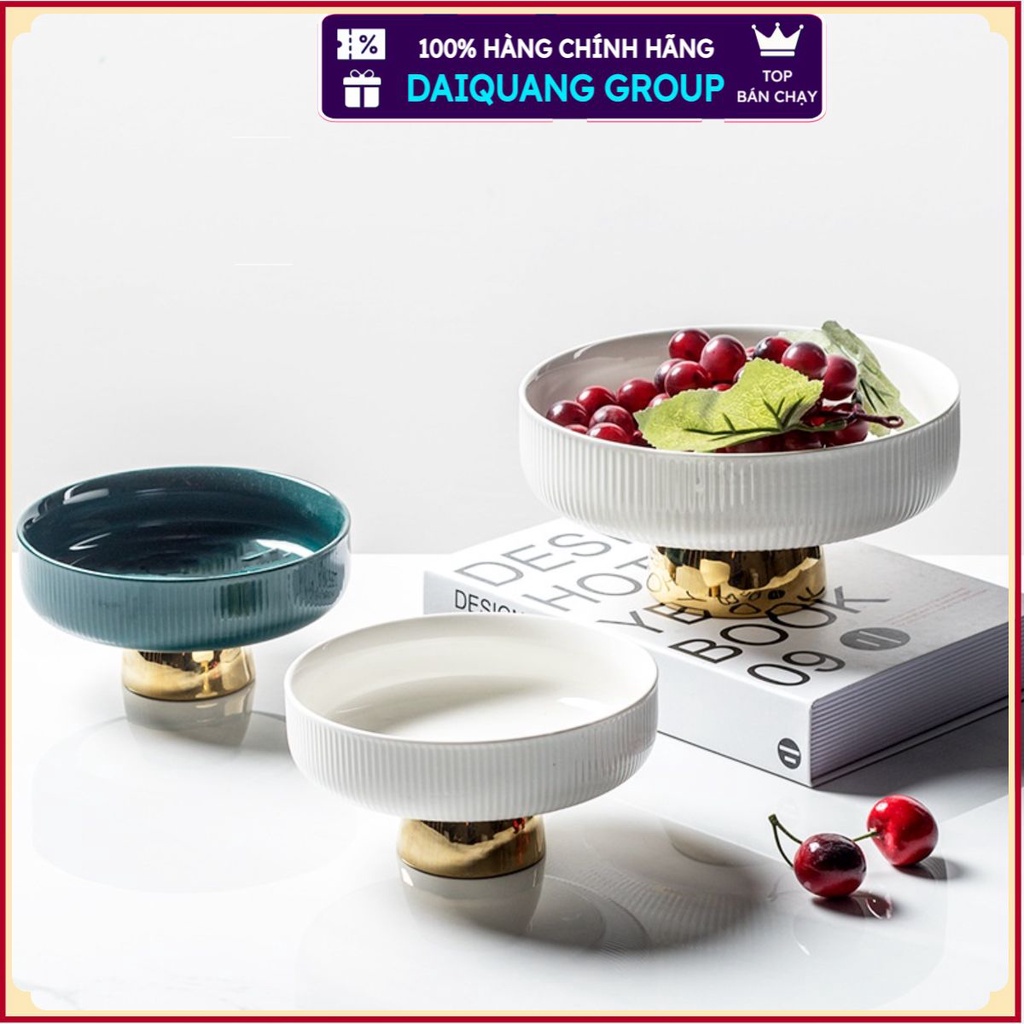 Khay Đựng Hoa Quả Bằng Men Sứ Cao CấpDAIQUANGGROUPĐĩa trái cây, đĩa đựng trái cây gốm sứ lịch sự, trang nhã