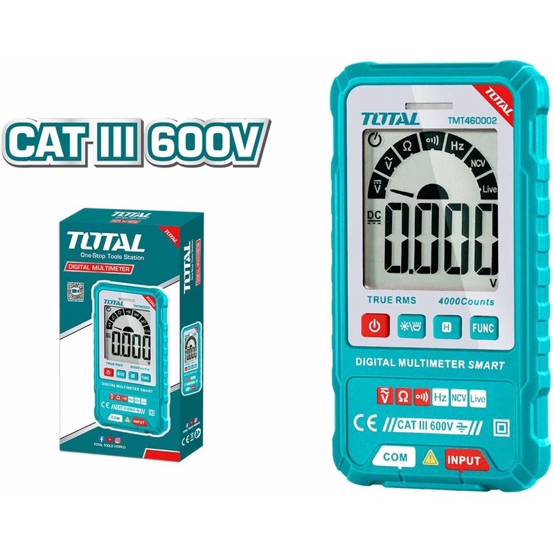 ĐỒ NGHỀ TOTAL Đồng hồ đo điện vạn năng TMT460002