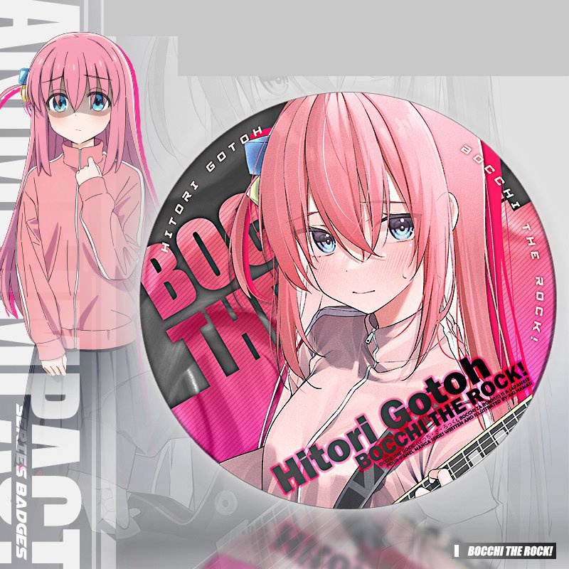 Huy hiệu IN HÌNH Bocchi The Rock ver 2 MÀU khoác manga anime chibi quà tặng xinh xắn độc đáo