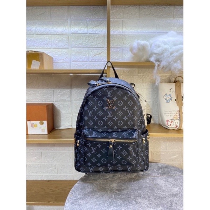 BALO DA CHỮ LV MÀU ĐEN SIZE LỚN DÀNH CHO NAM NỮ