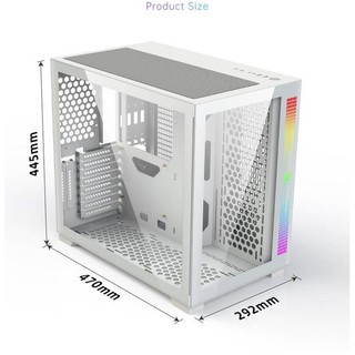 Vỏ Case Coolmoon Aosor Moon Place Pro (Mid Tower/Màu Trắng)