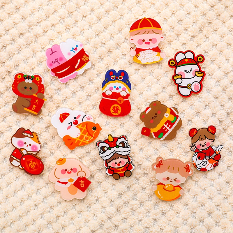 1 Móc Khóa Acrylic Hình Thỏ Dễ Thương