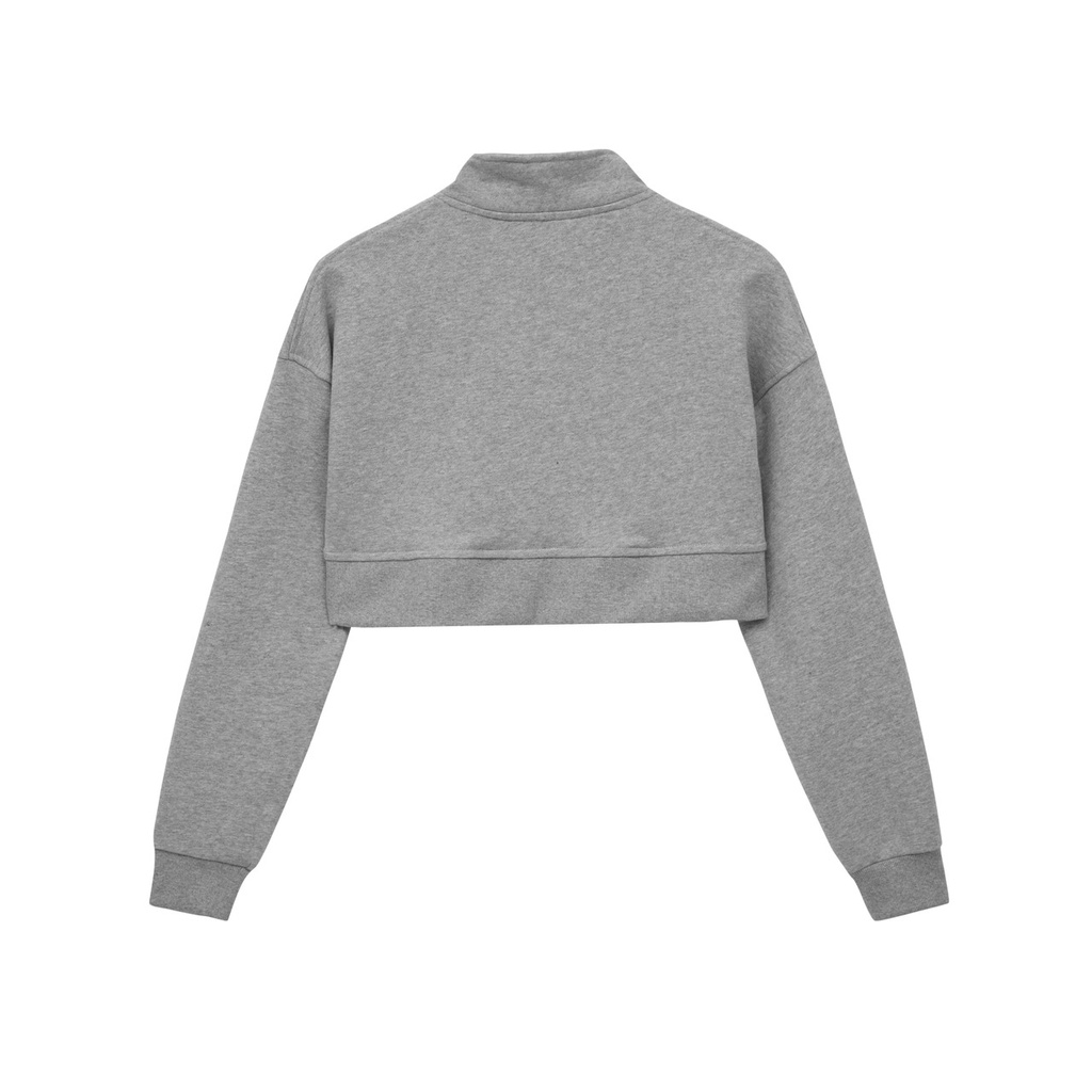 ÁO HALF ZIP CROP-LOGO CRISPUS