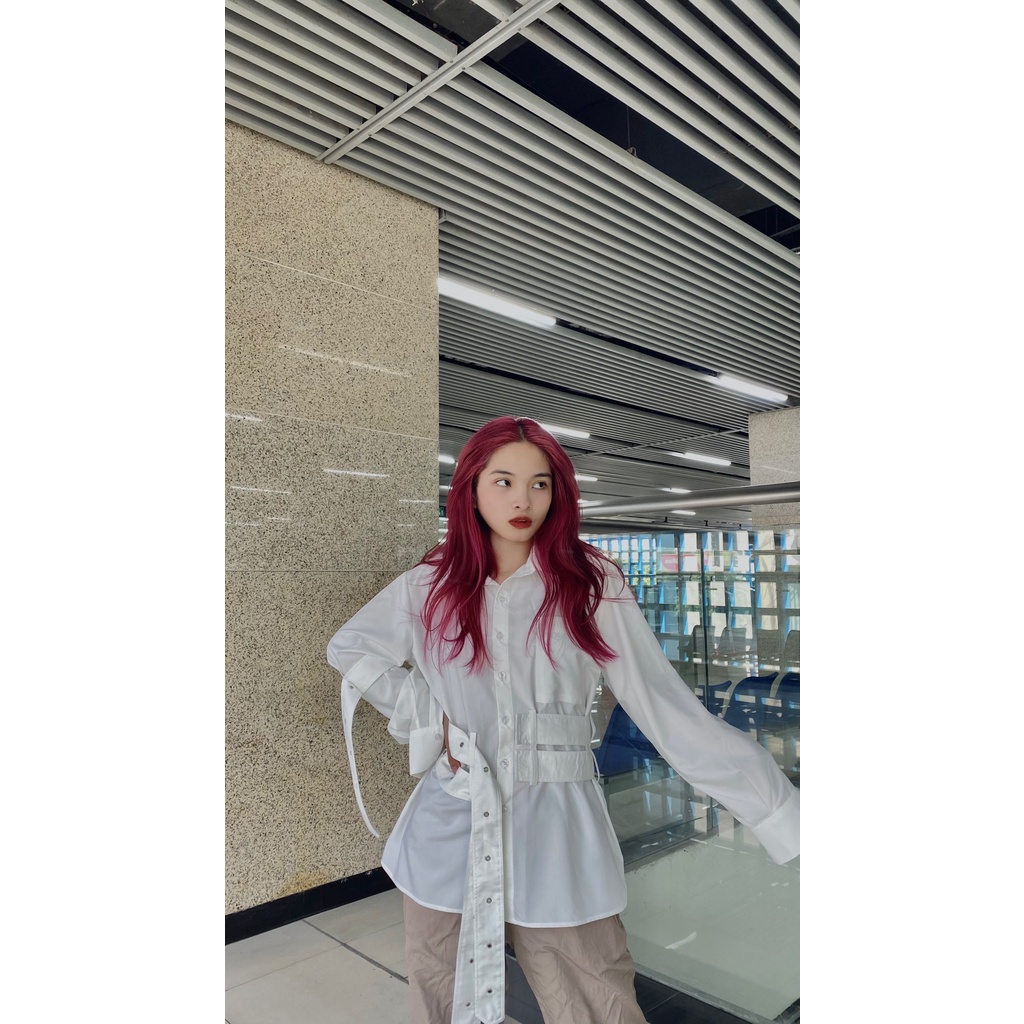 Áo sơ mi Jungkook chất liệu thô nõn Mỹ thời trang unisex nam nữ