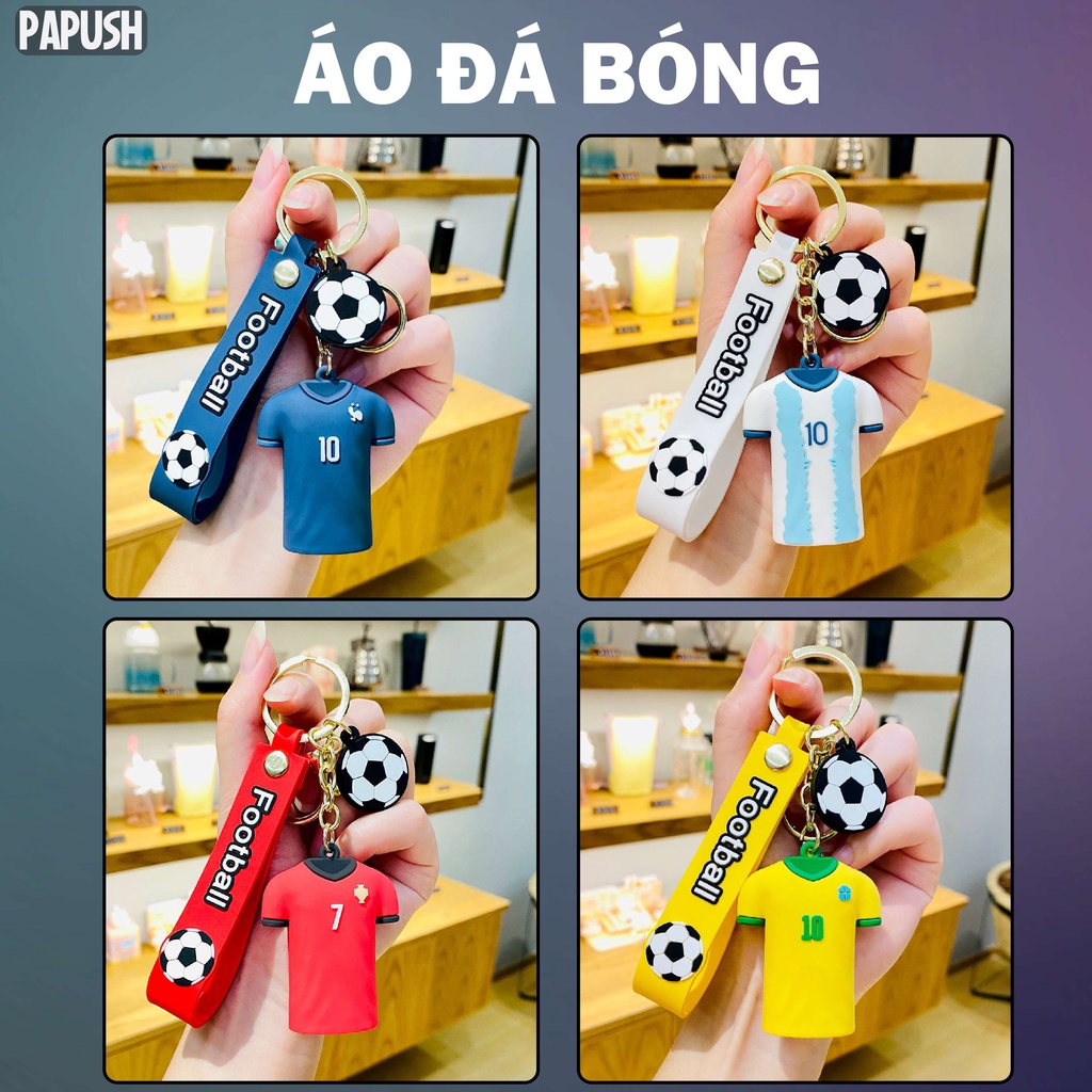 Móc Khóa PVC Hình Áo Bóng Đá Hoạt Hình Sáng Tạo