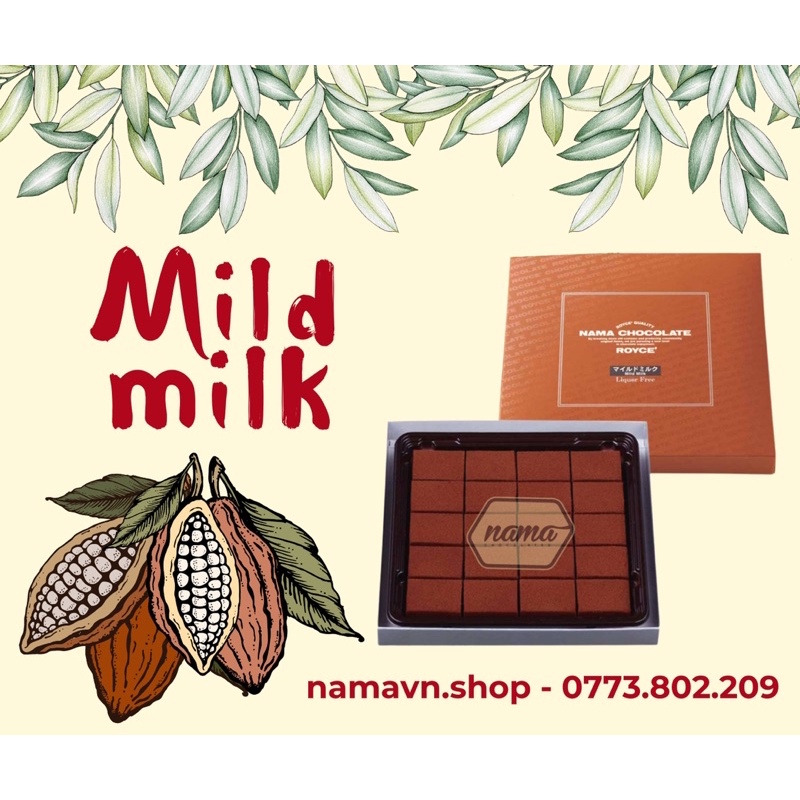 Nama socola tươi Nhật Bản Royce Các vị cơ bản