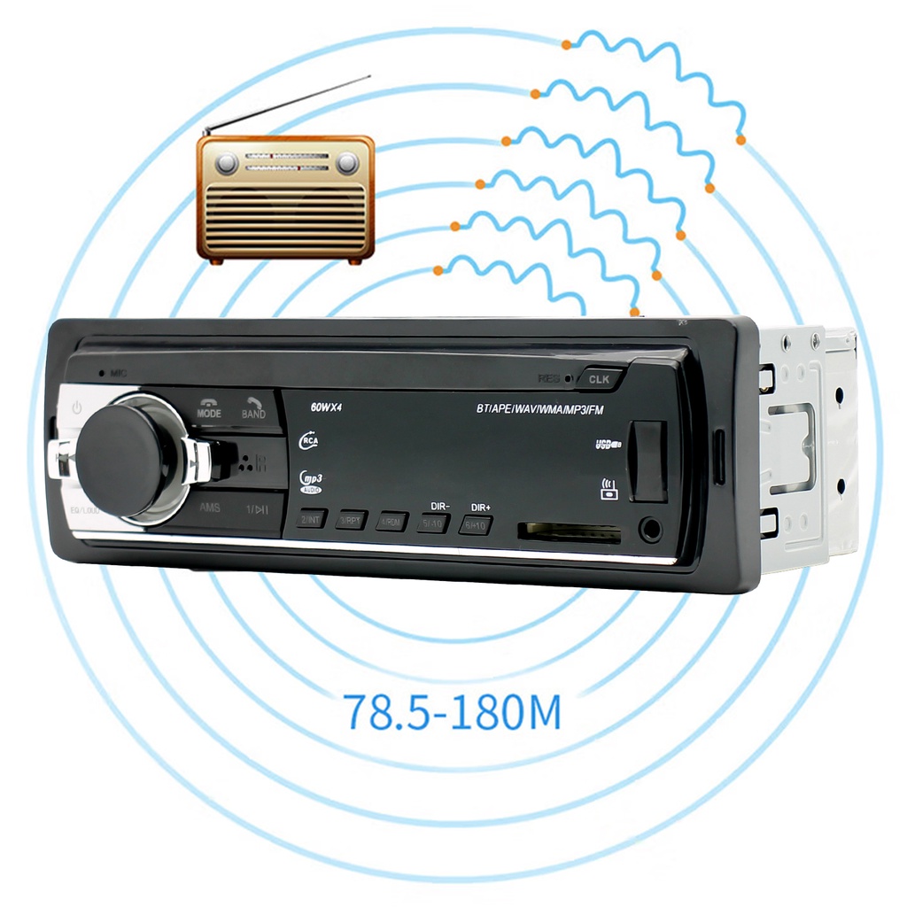 Máy nghe nhạc mp3, Đầu Nghe Nhạc Ô Tô 12V，JSD-520,Đầu phát âm thanh nổi trên xe hơi Bluetooth Radio MP3 / USB / SD/ AUX-IN /FM