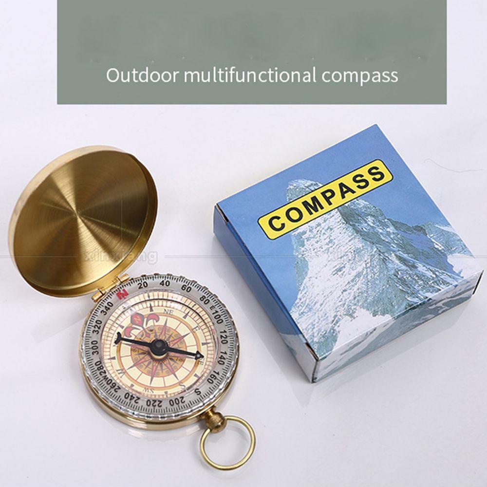 MYRONGVN La Bàn Định Hướng Cắm Trại Bằng Đồng