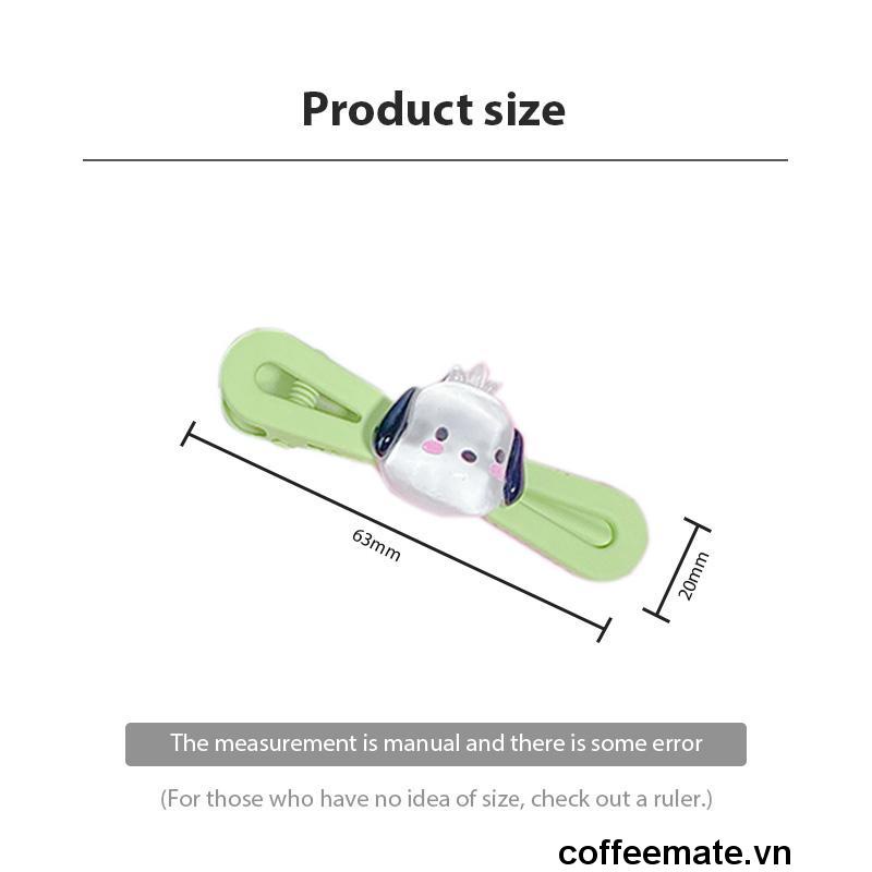【coffeemate】⚡Sanrio Kẹp Tóc Mái Ngang Hình Cinnamoroll Dog Kuromi Hoạt Hình Dễ Thương Cho Nữ Sinh