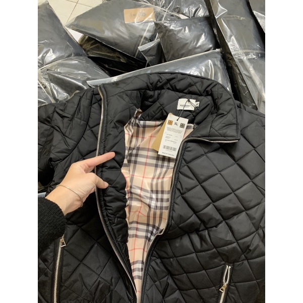 Áo phao quả trám trần bông, áo khoác phao cổ bẻ phong cách, Áo Phao Burberry Nam Hàng quảng châu cao cấp