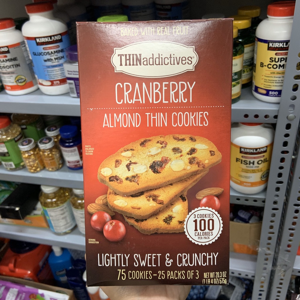 Bánh quy hạnh nhân xoài dừa date 4/2024 ăn kiêng THINaddictives - EDS Hàng Mỹ