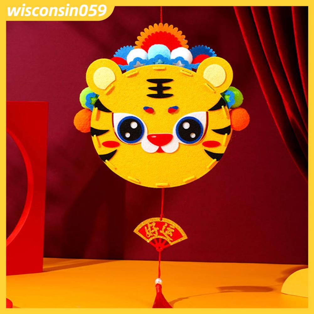 Wisconsin059 Tự Làm Lễ Hội Mùa Xuân Trung Quốc Đèn Lồng Hoạt Hình Cung Hoàng Đạo Năm Mới Của Trang Trí Cầm Tay Bộ DIY Cho Trẻ Em