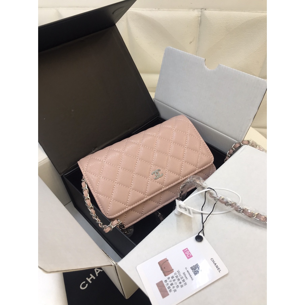 Túi Woc super da hạt màu hồng size 20cm