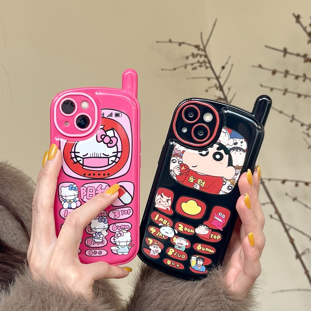 Ốp Điện Thoại Da Chống Sốc Họa Tiết Kuromi Cho iPhone 14 / 13 / 12 / 11
