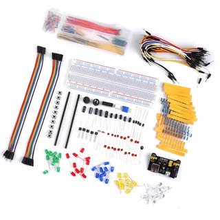 »830 Breadboard Set Electronics Component Starter DIY Kit with Plastic Box Compatible with Arduino UNO R3 Component Pack
