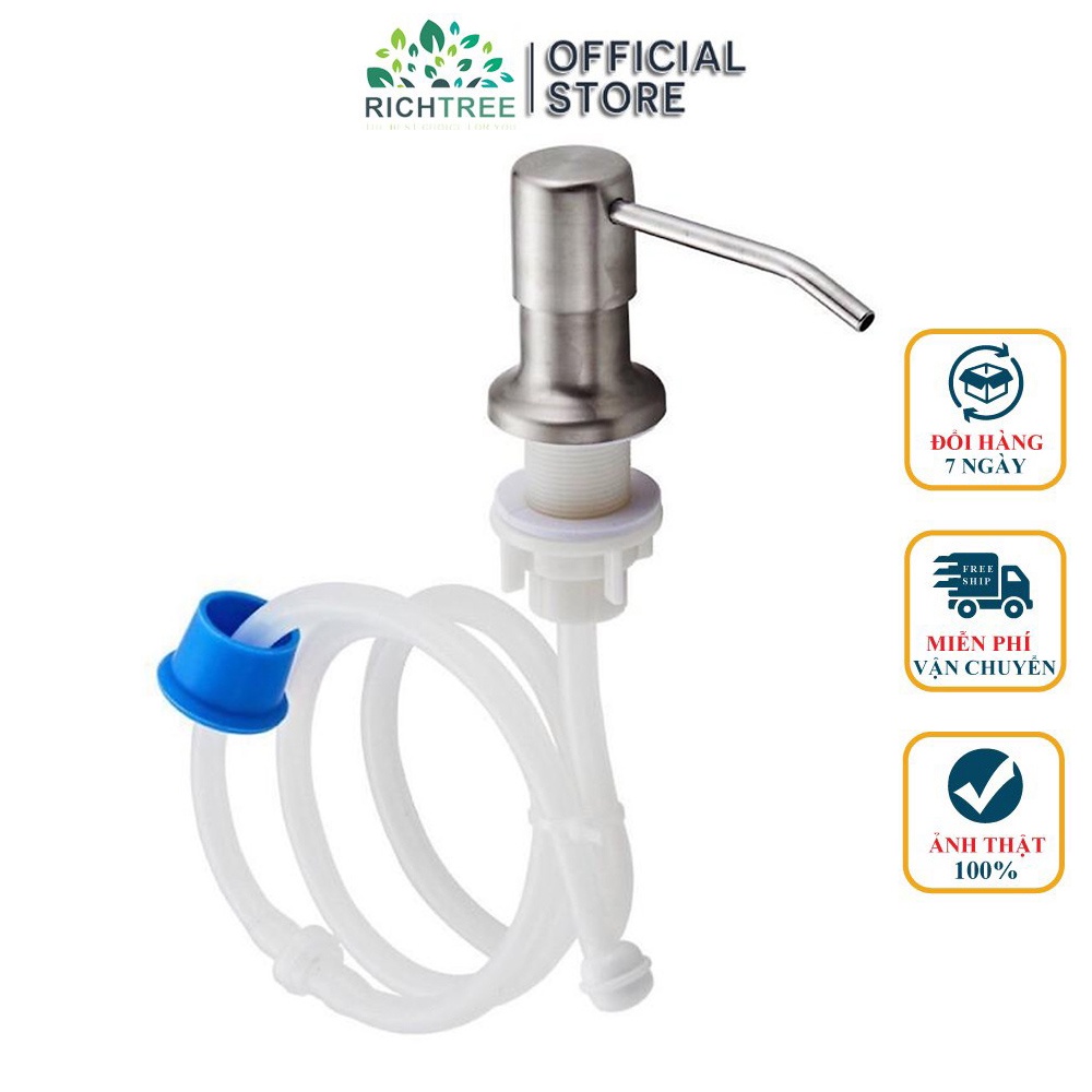 Vòi hút nước rửa chén RICHTREE, ống dẫn dài 1,2m đầu vòi inox 304 chống hoen gỉ.